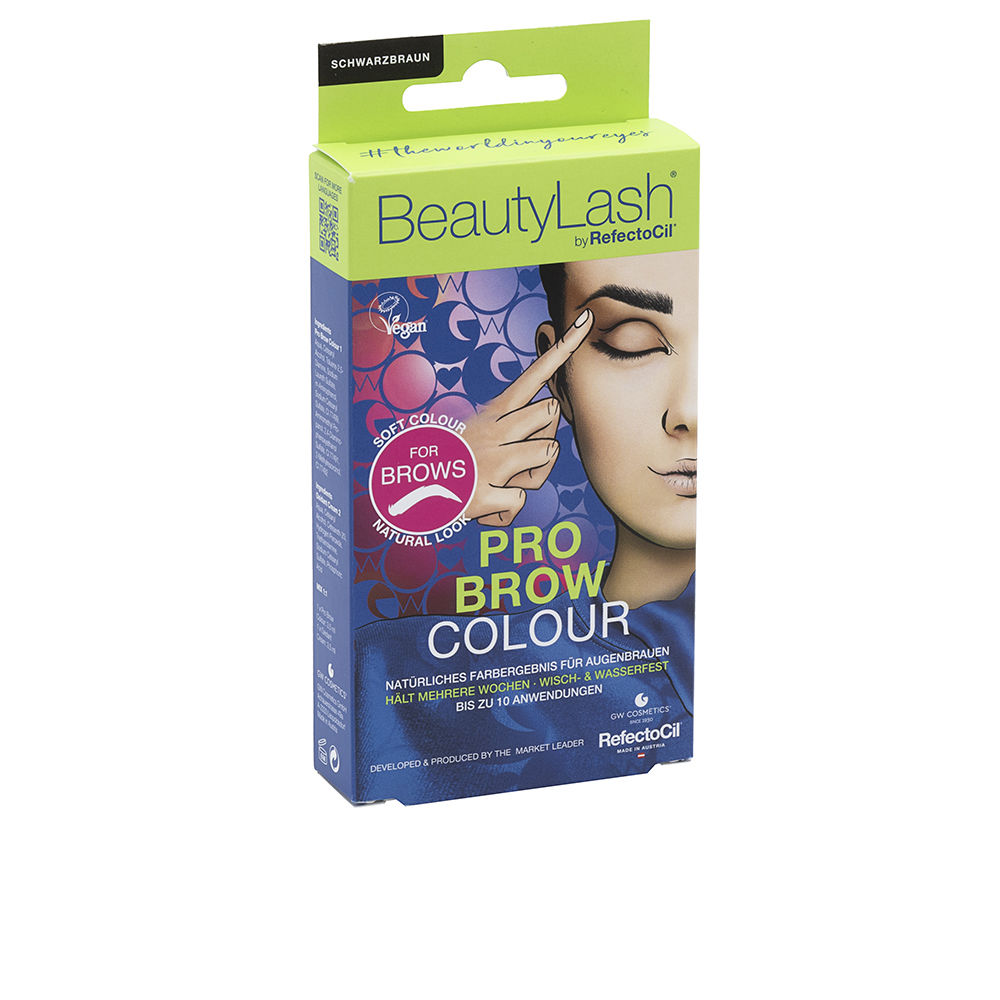 RefectocilBeautylashProBrowColorEyebrowTintColorBrown Product container of Refectocil Beautylash Pro Brow Color Brown by Refectocil, a tint indicated for defining eyebrows.
