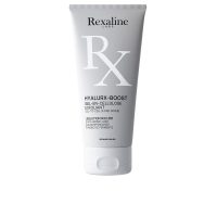 Tube  of  Rexaline  Hyalurx-Boost  Gel-to-Cellulose  Scrub  by  Rexaline,  a  gel  scrub  indicated  for  exfoliating  dead  skin  cells.