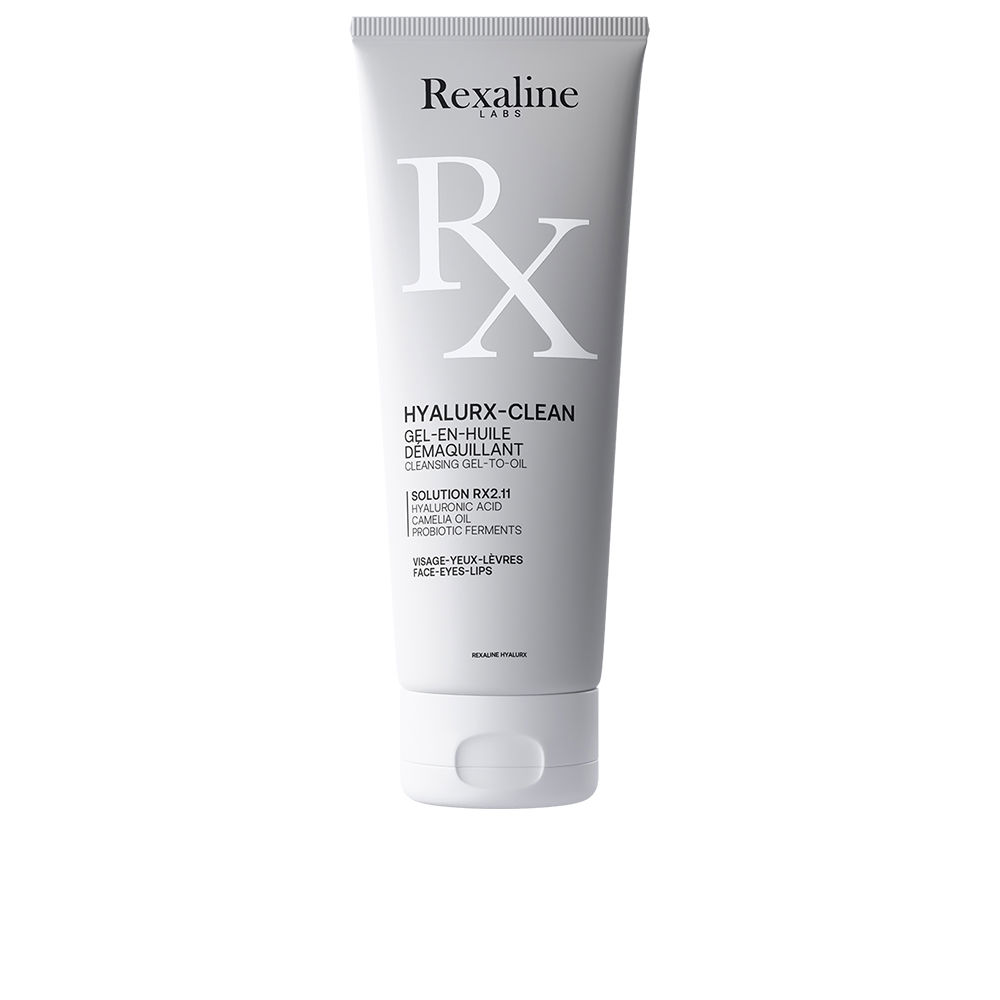 RexalineHyalurx-CleanCleansingGel-to-Oil125ml Bottle of Rexaline Hyalurx-Clean Cleansing Gel-to-Oil by Rexaline, a gel-to-oil cleanser indicated for removing makeup.