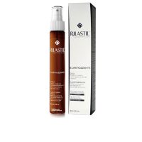 Bottle  of  Rilastil  Elasticizing  Oil  by  Rilastil,  a  body  oil  indicated  for  restoring  skin  elasticity  and  improving  scar  appearance.