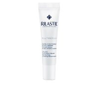 Tube  of  Rilastil  Multirepair  Lips-Eye  Contour  Cream  by  Rilastil,  an  anti-aging  cream  indicated  for  wrinkles  and  dark  circles.