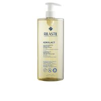 Bottle  of  Rilastil  Xerolact  Cleansing  Oil  by  Rilastil,  a  cleansing  oil  indicated  for  moisturizing  and  protecting  dry  skin.