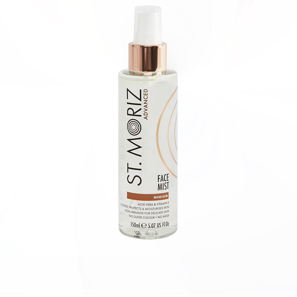 St.MorizAdvancedSelf-TanningFaceMistToneMedium150ml Spray of St. Moriz Advanced Self-Tanning Face Mist Tone Medium, a tanning mist indicated for a natural-looking medium tan.