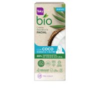 Tube  of  Taky  Bio  Coconut  Facial  Hair  Removal  Cream,  a  cream  indicated  for  effective  and  gentle  facial  depilation.