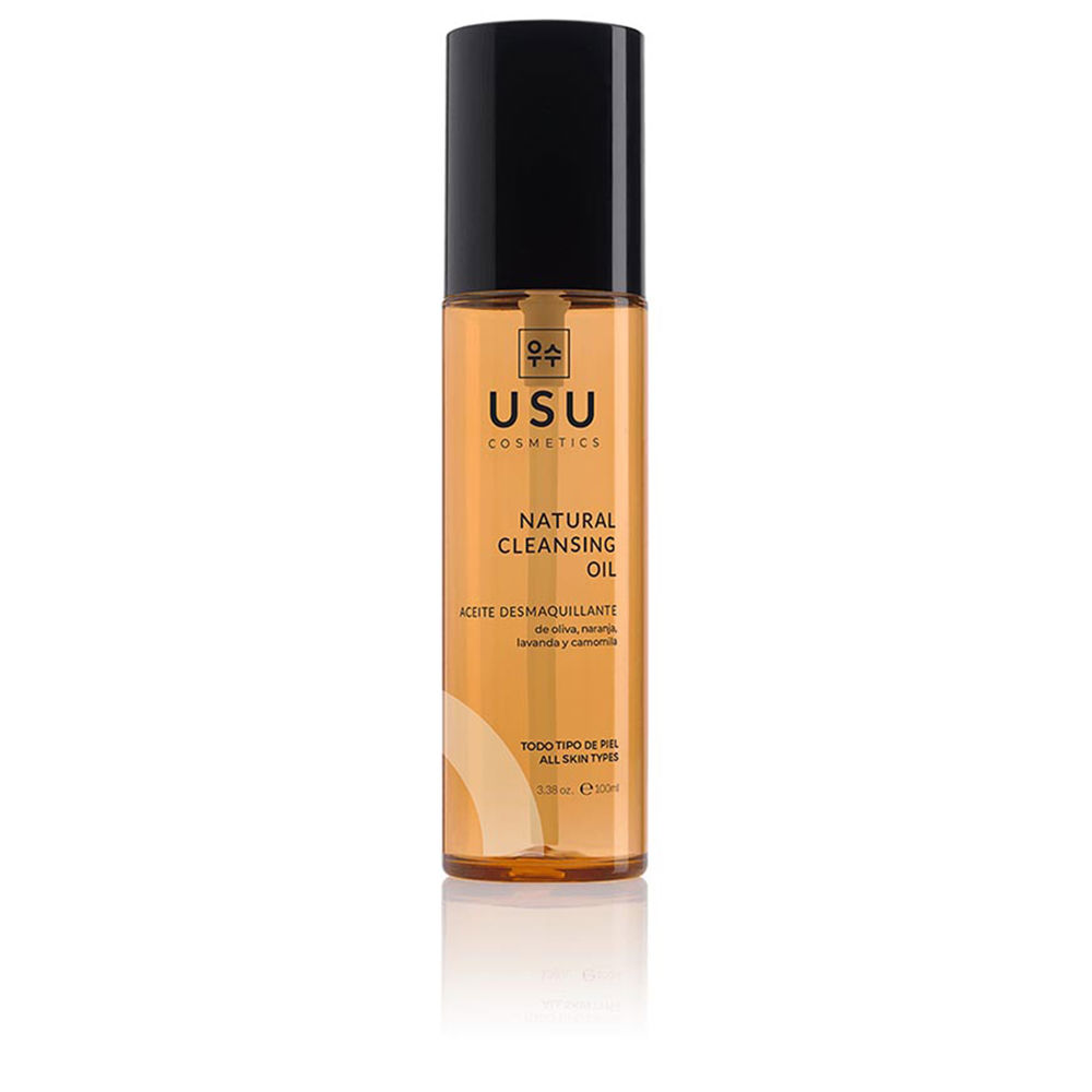 UsuCosmeticsNaturalCleansingOil100ml Bottle of Usu Cosmetics Natural Cleansing Oil by Usu Cosmetics, a makeup remover oil indicated for deep cleansing of the skin.