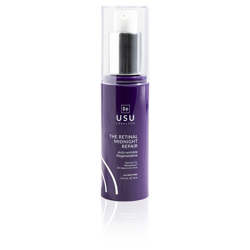 UsuCosmeticsTheRetinalMidnightRepairAnti-WrinkleNightTreatment30ml Bottle of Usu Cosmetics The Retinal Midnight Repair Anti-Wrinkle Night Treatment by Usu Cosmetics, a night essence for wrinkles.