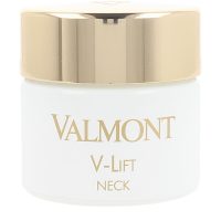 Jar  of  Valmont  V-Lift  Neck  Cream  by  Valmont,  a  firming  cream  indicated  for  tightening  and  smoothing  the  neck  and  face  oval.