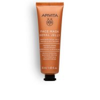 Jar  of  Apivita  Royal  Jelly  Face  Mask,  a  rich  face  mask  indicated  for  skin  firmness  and  revitalization.