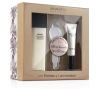 Box  of  Atashi  Firmness  And  Brightness  Gift  Set  by  Atashi,  a  skincare  set  indicated  for  reducing  sagging  and  illuminating  eyes.