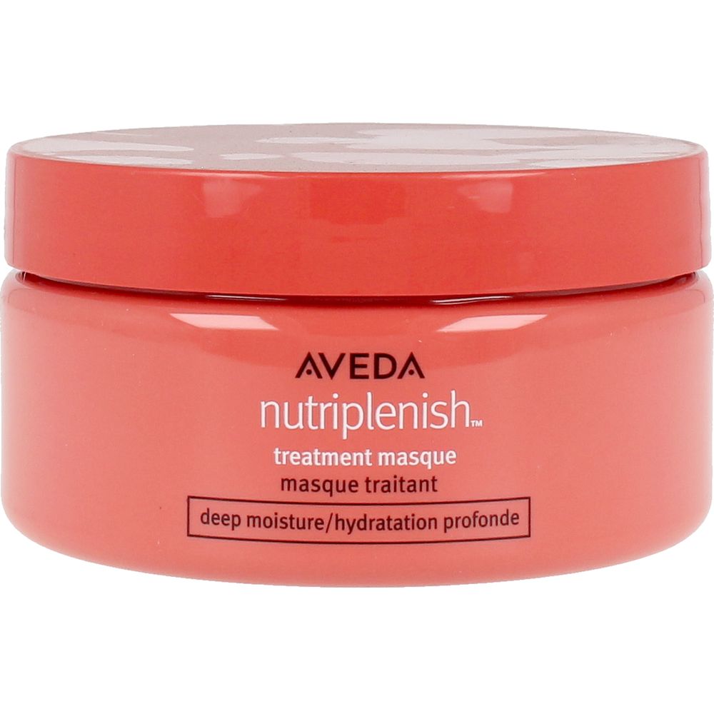 AvedaNutriplenishTreatmentHairMask200ml Jar of Aveda Nutriplenish Treatment Hair Mask by Aveda, a hair mask indicated for deep hydration and replenishing moisture.