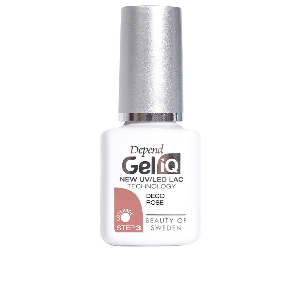 BeterGeliQNailPolishColorDecoRose5ml Bottle of Beter Gel iQ Nail Polish Color Deco Rose, a semi-permanent polish indicated for a glossy manicure.