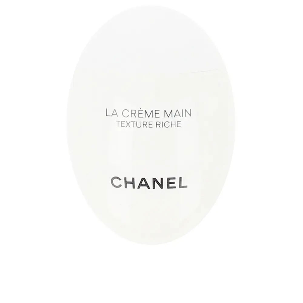 ChanelLaCrèmeMainTextureRicheHandCream50ml Tube of La Crème Main Texture Riche by Chanel, a rich hand cream indicated for intense hydration and skin replenishment.