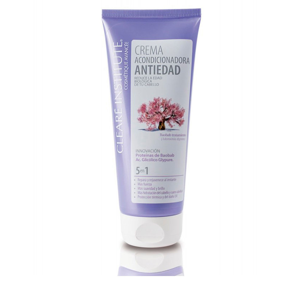 ClearéInstituteAnti-AgingConditioningCream200ml Bottle of Anti-Aging Conditioning Cream by Clearé Institute, a cream conditioner indicated for repairing and rejuvenating hair.