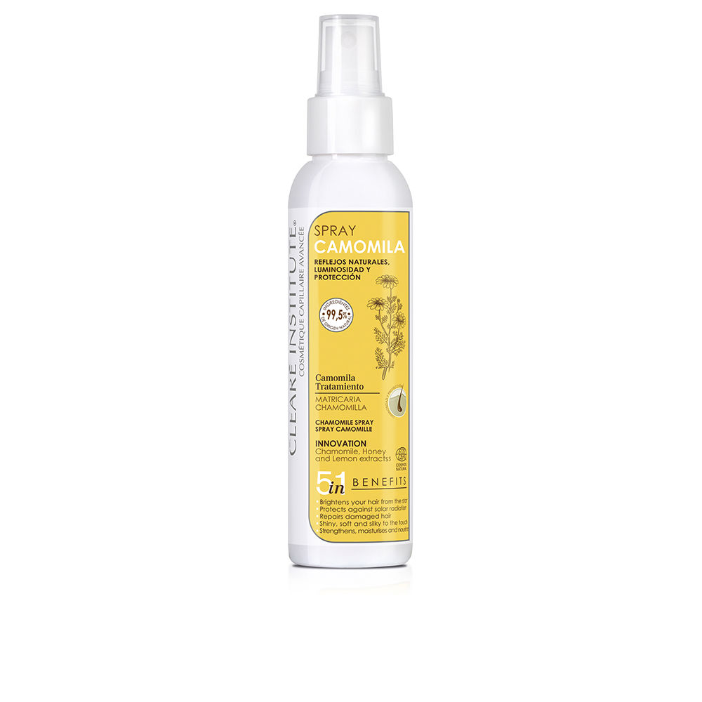 ClearéInstituteChamomileSpray125ml Spray of Chamomile Spray by Clearé Institute, a hair mist indicated for providing golden highlights and solar protection.