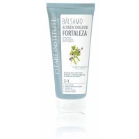 Bottle  of  Strength  Anti-Hair  Loss  Conditioner  by  Clearé  Institute,  a  conditioner  indicated  for  stopping  hair  loss  and  growth.