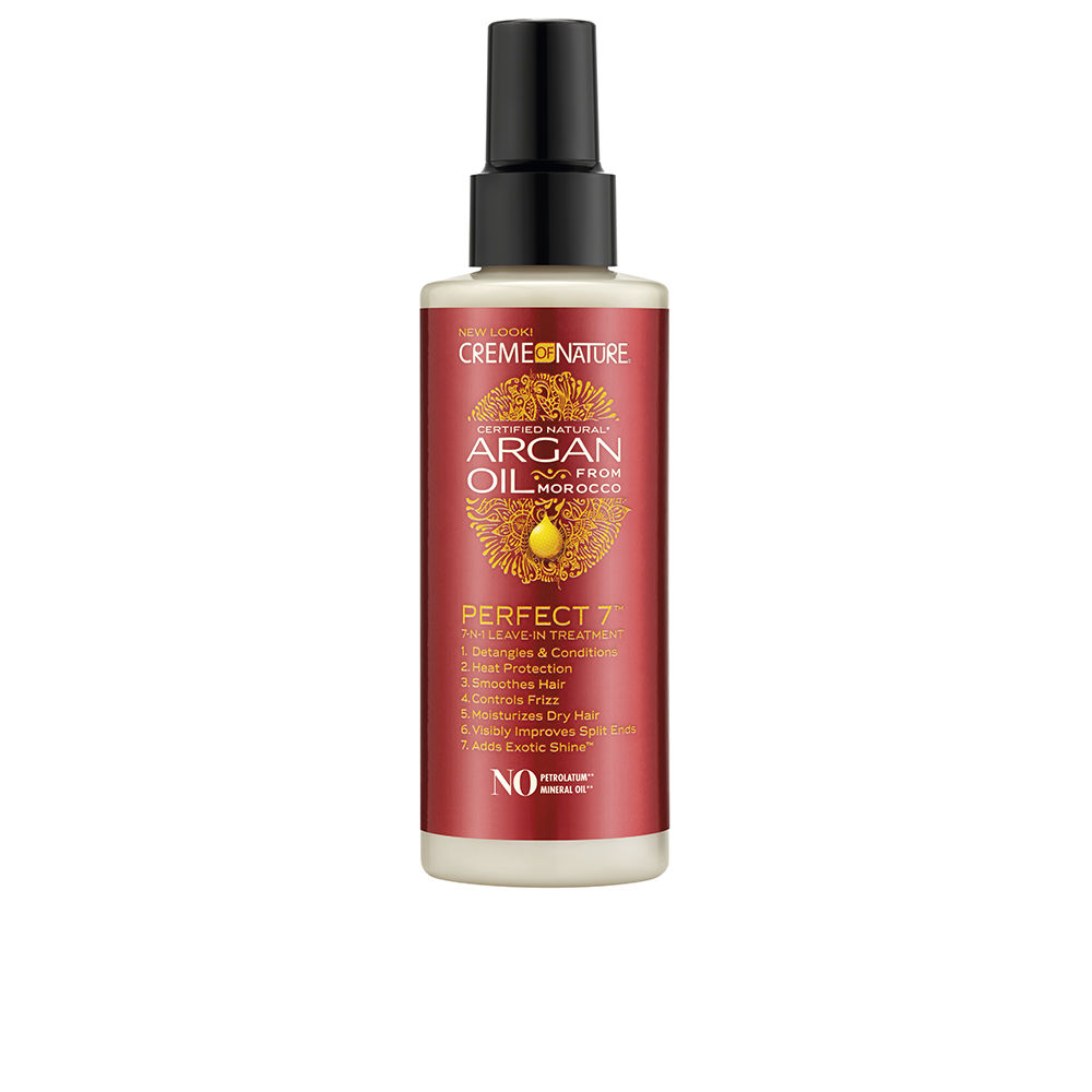 CremeOfNatureArganOil7-In-1Treatment150ml Bottle of Creme Of Nature Argan Oil 7-In-1 Treatment by Creme Of Nature, a leave-in hair care indicated for frizz control and shine.