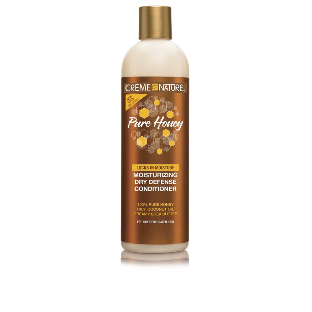 CremeOfNaturePureHoneyMoisturizingConditionerForDryHair355ml Bottle of Creme Of Nature Pure Honey Moisturizing Conditioner by Creme Of Nature, a conditioner indicated for dry hair hydration.