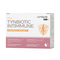 Box  of  Cumlaude  Lab  Tynbiotic  Intimmune  Sticks  by  Cumlaude  Lab,  a  food  supplement  indicated  for  normal  immune  system  function.