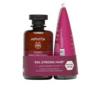 Box  of  Apivita  Hair  Tonic  Shampoo  and  Conditioner  For  Women  Set  by  Apivita,  a  hair  set  indicated  for  controlling  hair  loss.
