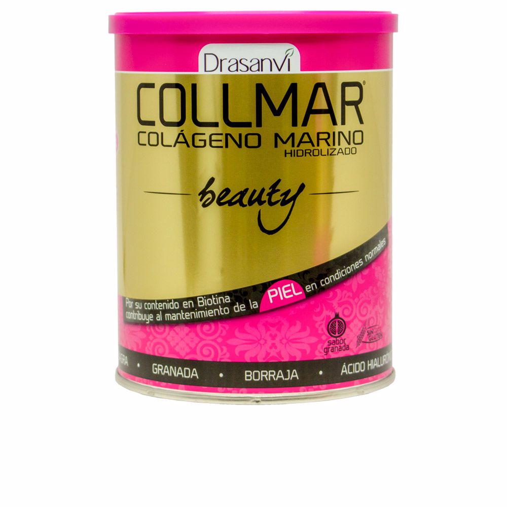 DrasanviCollmarBeautyHydrolyzedMarineCollagen275g Product container of Drasanvi Collmar Beauty Hydrolyzed Marine Collagen by Drasanvi, a powder indicated for skin functioning.