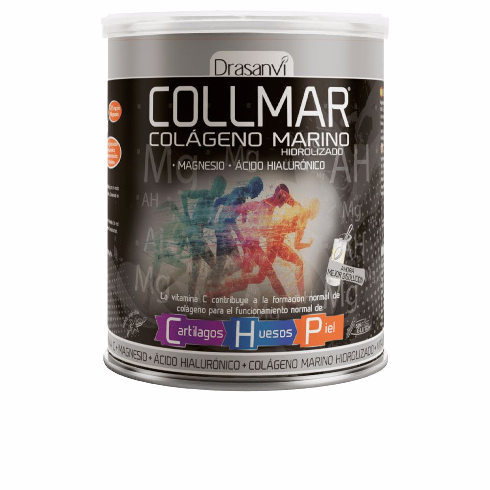 DrasanviCollmarHydrolyzedMarineCollagenVanillaFlavor300g Product container of Drasanvi Collmar Hydrolyzed Marine Collagen by Drasanvi, a powder indicated for cartilage and skin.