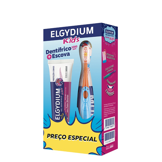 ElgydiumKidsSetToothpaste+ToothbrushFlavorRedBerries Elgydium Kids Set Toothpaste + Toothbrush Flavor Red Berries