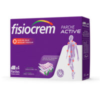 Box  of  Fisiocrem  Active  Patch  by  Fisiocrem,  a  medical  device  patch  indicated  for  relieving  muscle  and  joint  pain.