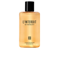 Bottle  of  Givenchy  LInterdit  The  Bath  Oil  by  Givenchy,  a  shower  oil  indicated  for  cleansing  and  softening  the  body  skin.