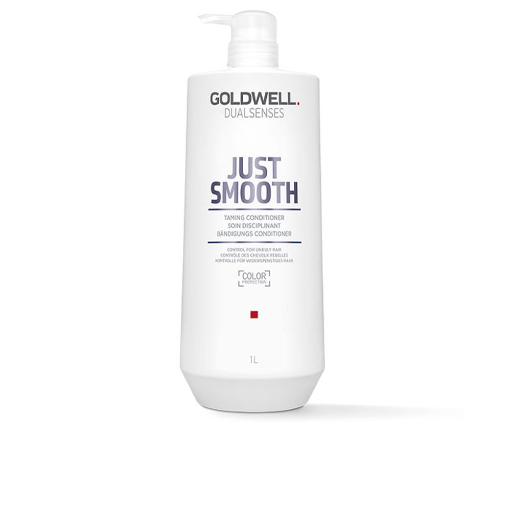 GoldwellJustSmoothTamingConditioner1000ml Bottle of Goldwell Just Smooth Taming Conditioner by Goldwell, a conditioner indicated for frizz control of unruly hair.
