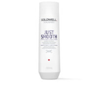 Bottle  of  Goldwell  Just  Smooth  Taming  Shampoo  by  Goldwell,  a  shampoo  indicated  for  cleansing  and  frizz  control  of  unruly  hair.