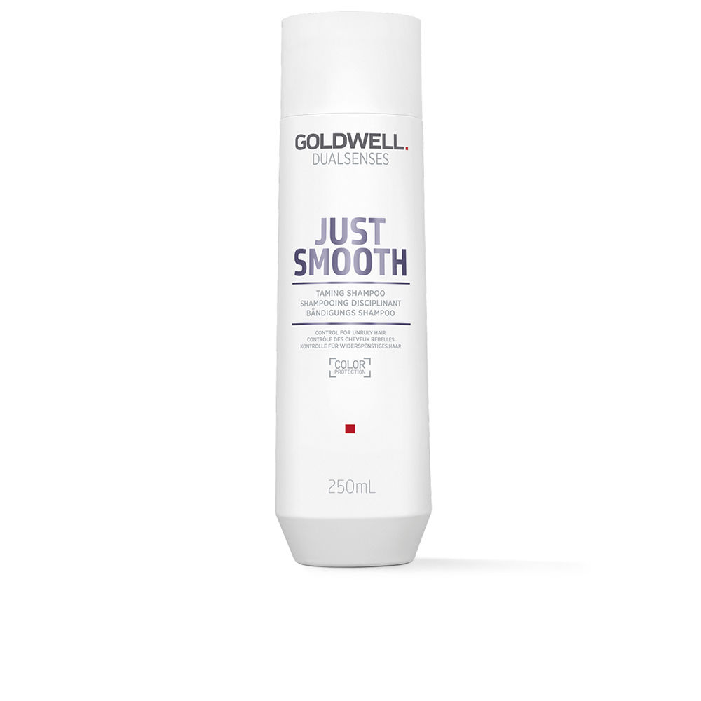 GoldwellJustSmoothTamingShampoo250ml Bottle of Goldwell Just Smooth Taming Shampoo by Goldwell, a shampoo indicated for cleansing and frizz control of unruly hair.