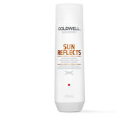 Bottle  of  Goldwell  Sun  Reflects  Aftersun  Shampoo  by  Goldwell,  a  shampoo  indicated  to  remove  pool  and  seawater  residues.