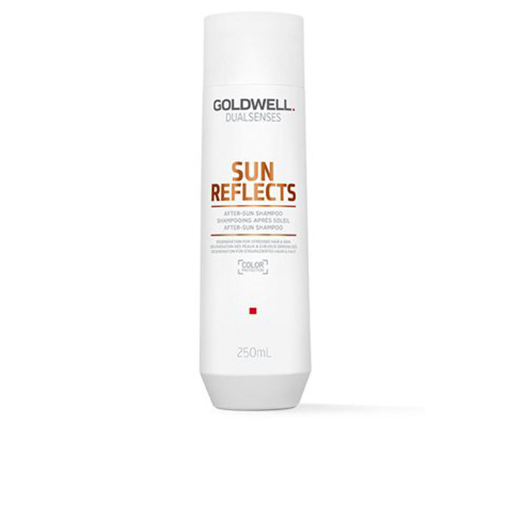 GoldwellSunReflectsAftersunShampoo250ml Bottle of Goldwell Sun Reflects Aftersun Shampoo by Goldwell, a shampoo indicated to remove pool and seawater residues.