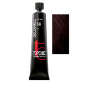Product  container  of  Goldwell  Topchic  Permanent  Hair  Color  5R  by  Goldwell,  a  permanent  hair  color  for  opaque  grey  coverage.