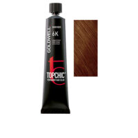 Product  container  of  Goldwell  Topchic  Permanent  Hair  Color  6K  by  Goldwell,  a  permanent  hair  color  for  opaque  grey  coverage.