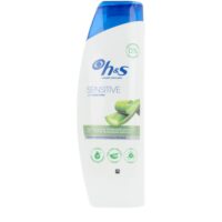 Bottle  of  H&S  Sensitive  Scalp  Shampoo  by  Head  &  Shoulders,  a  shampoo  indicated  for  soothing  scalp  irritation  and  dandruff.