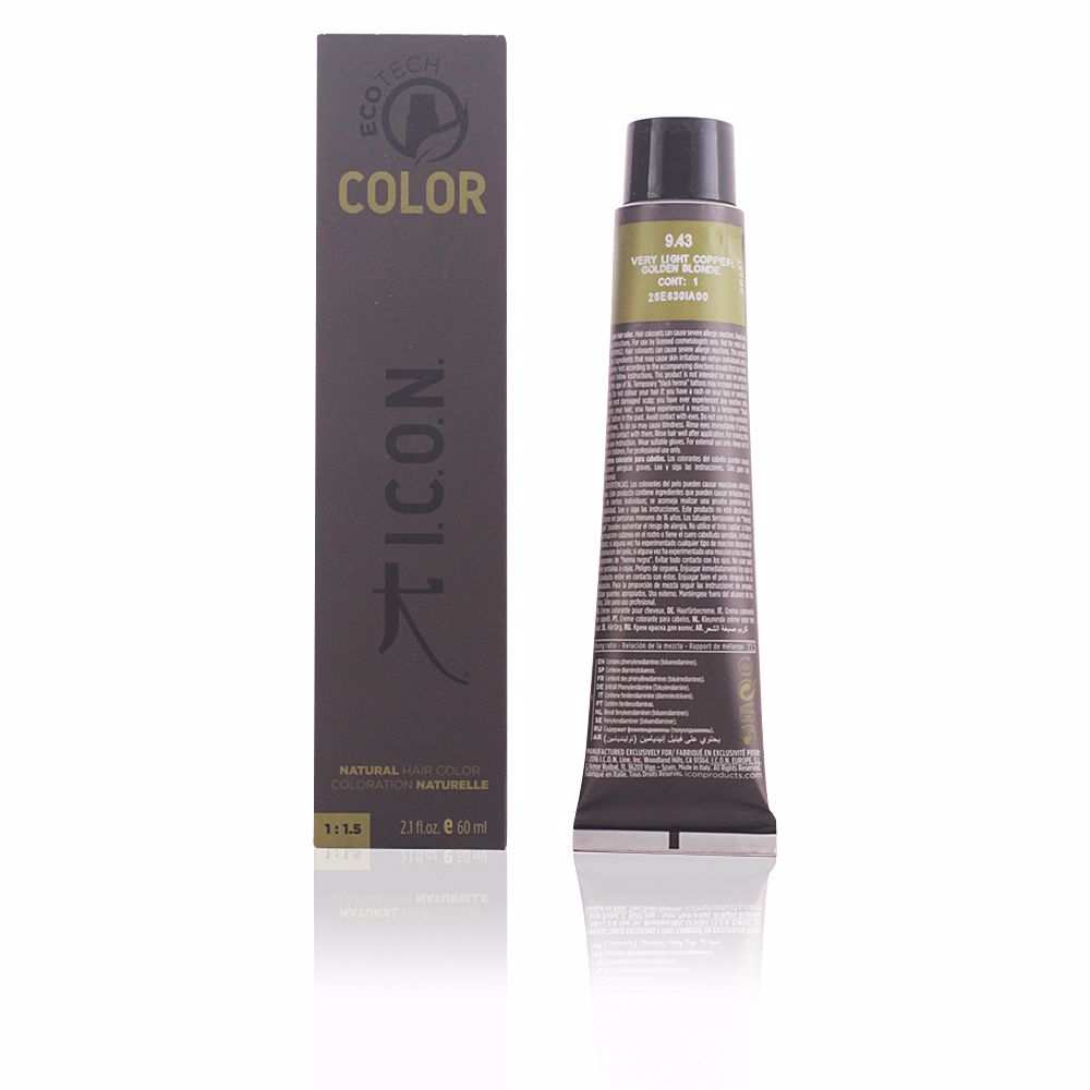 I.C.O.N.EcotechColorNaturalColor9.43VeryLightCopperGoldenBlonde I.C.O.N. Ecotech Color Natural Color 9.43 Very Light Copper Golden Blonde