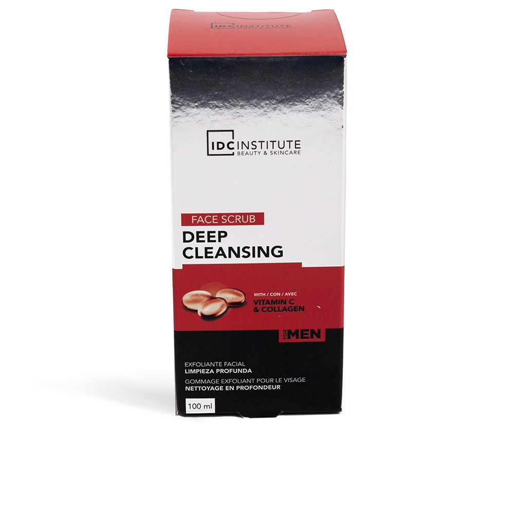 IdcInstituteforMenDeepCleansingScrub100ml Tube of Idc Institute for Men Deep Cleansing Scrub by Idc Institute, a facial scrub indicated for exfoliating the skin.