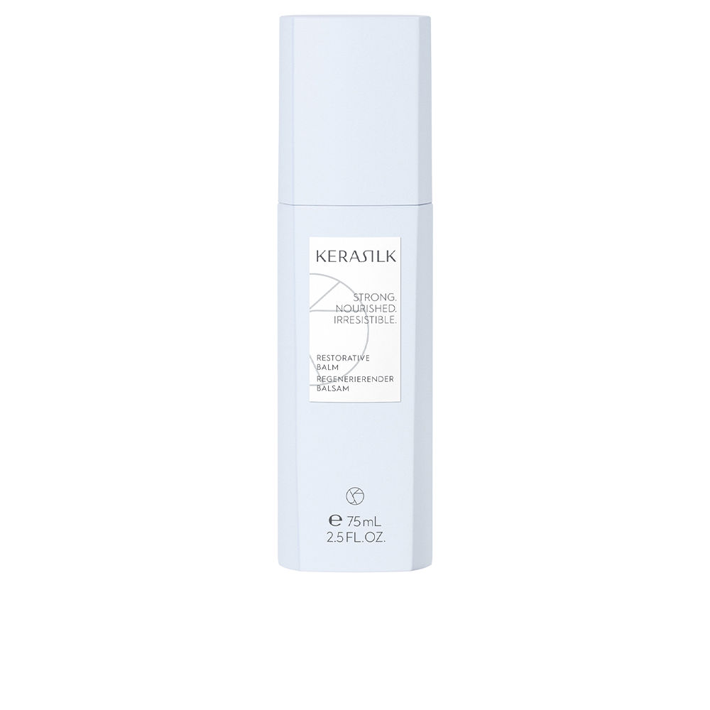 KerasilkSpecialistsRestorativeBalm75ml Tube of Kerasilk Specialists Restorative Balm by Kerasilk, a nourishing balm indicated for repairing damaged hair and split ends.