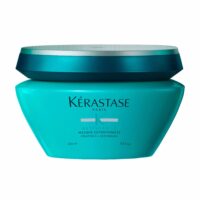 Jar  of  Kérastase  Resistance  Extentioniste  Masque  by  Kérastase,  a  creamy  mask  indicated  for  reinforcing  hair  structure.