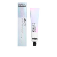 Product  container  of  LOréal  Professionnel  Dia  Light  Gel-Cream  Acidic  Gloss  Hair  Color  7,43  by  LOréal,  a  gel-cream  hair  color.