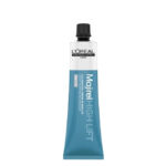 Product  container  of  Majirel  High-Lift  Permanent  Color  Neutral  by  LOréal  Professionnel,  a  cream  for  platinum  hair  lift.