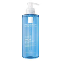 Bottle  of  La  Roche  Posay  Lipikar  Physiological  Shower  Gel  by  La  Roche  Posay,  a  gel  indicated  for  dry  and  eczema  prone  skin.