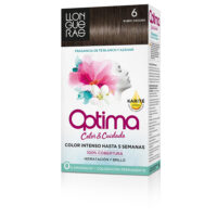 Box  of  Llongueras  Optima  Hair  Color  6  Deep  Blonde  by  Llongueras,  a  permanent  hair  color  indicated  for  full  white  hair  coverage.