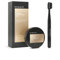 Tube  of  Eyebrow  Silk  Perfection  Balm  by  M2  Beauté,  a  transparent  balm  indicated  for  lifting  and  shaping  the  eyebrows.