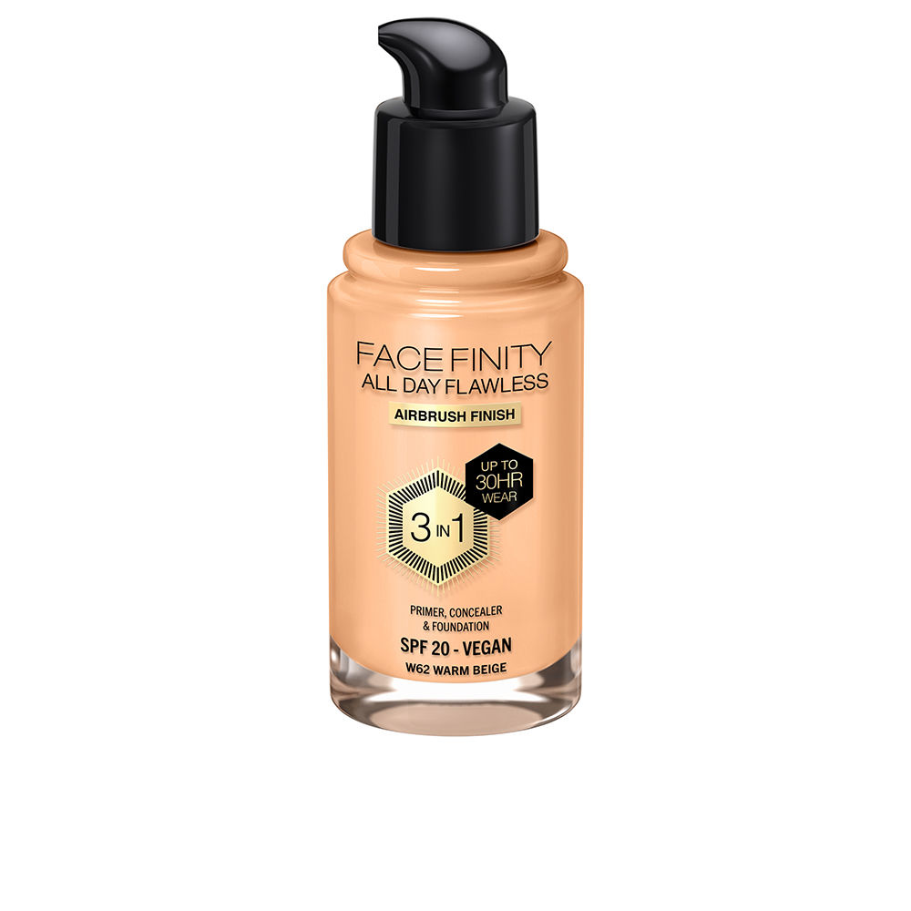 MaxFactorFacefinityAllDayFlawless3In1FoundationColorW62WarmBeige30ml Max Factor Facefinity All Day Flawless 3 In 1 Foundation Color W62 Warm Beige 30ml