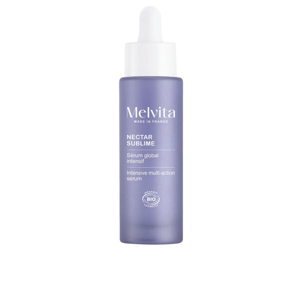 MelvitaNectarSublimeGlobalIntensiveSerum30ml Bottle of Nectar Sublime Global Intensive Serum by Melvita, a facial serum indicated for redensifying and smoothing the skin.