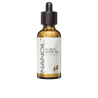Bottle  of  Nanoil  Aloe  &  White  Tea  Face  Serum  by  Nanoil,  a  lightweight  serum  indicated  for  moisturizing  and  revitalizing  the  skin.