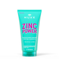 Bottle  of  Nuxe  Zinc  Power  Purifying  Cleansing  Gel  by  Nuxe,  a  cleansing  gel  indicated  for  oily  and  acne  prone  skin.
