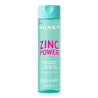 Bottle  of  Nuxe  Zinc  Power  Purifying  and  Spot  Control  Toner  by  Nuxe,  a  toning  lotion  indicated  for  pore  reduction.